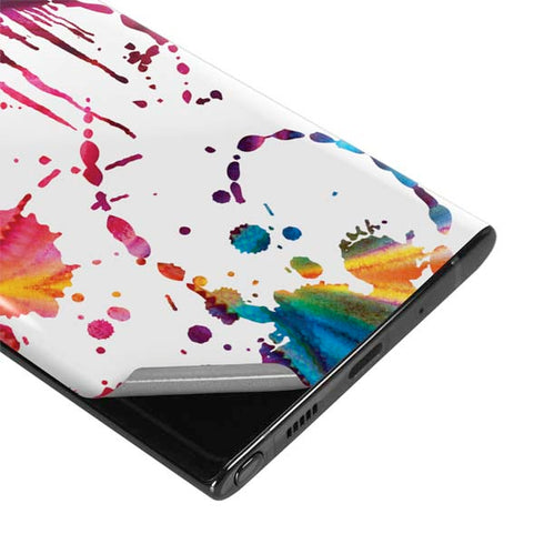 Chromatic Splatter White Galaxy Note 10 Skin